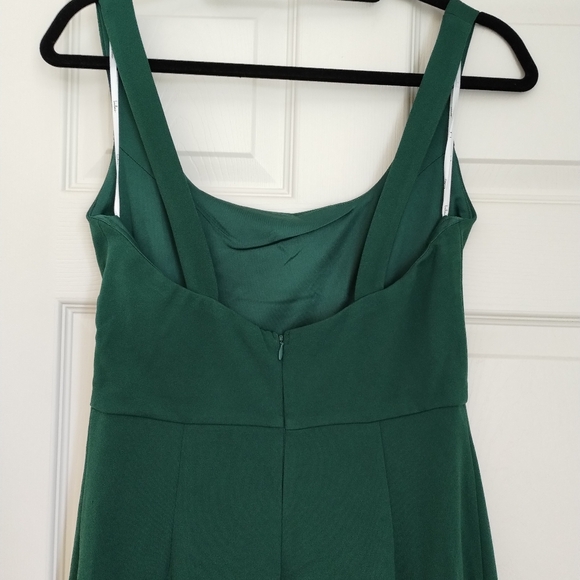 Lulu's Romantic Destiny Emerald Green Square Neck Trumpet Maxi Dress Size Medium - Picture 4 of 11